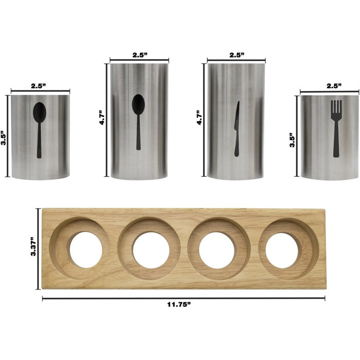 Sorbus Stainless Steel Round Flatware Caddy & Reviews Wayfair